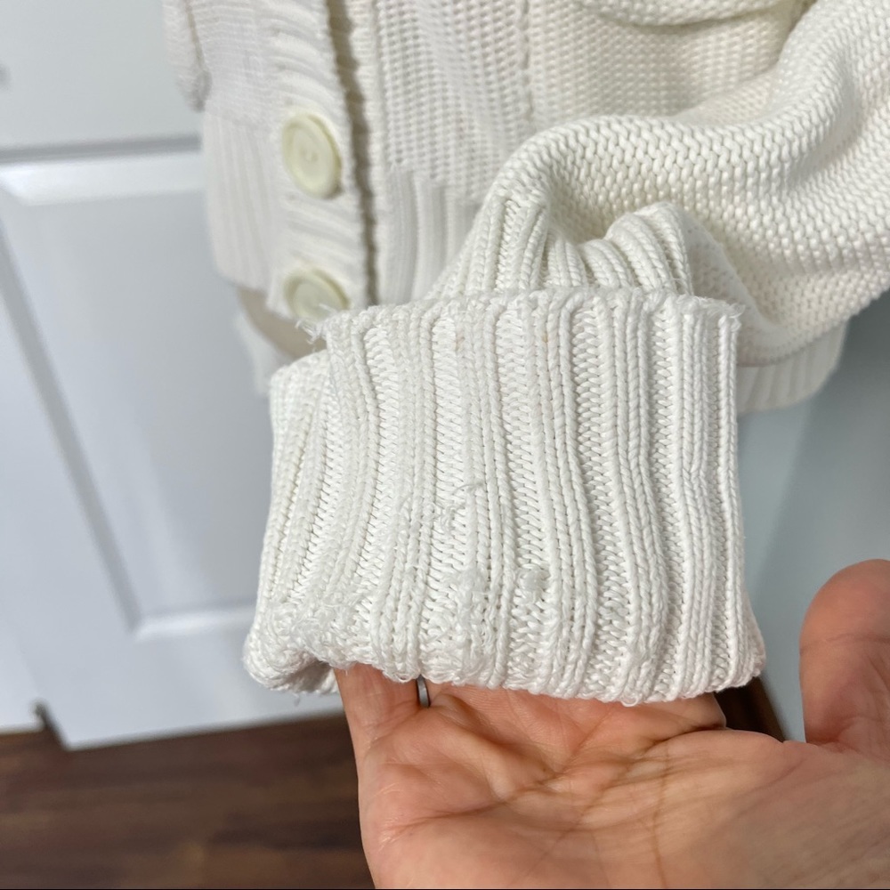 Akris Punto White Cotton Jacket Cardigan size 10 - Picture 10 of 14